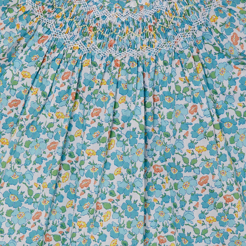 Made With Liberty Fabric Smocked Girls Blouse Soleil