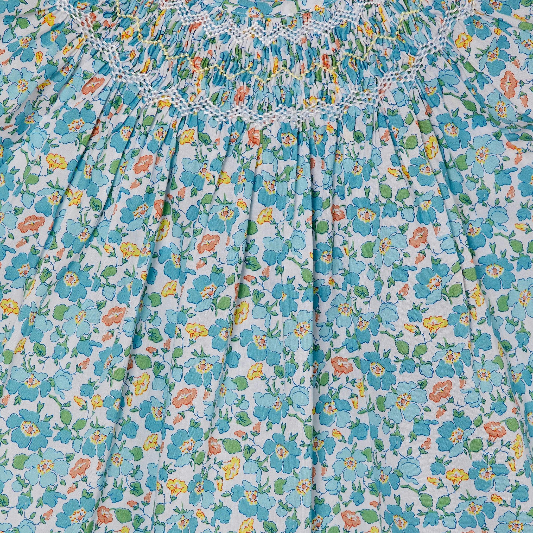 Made With Liberty Fabric Smocked Girls Blouse Soleil