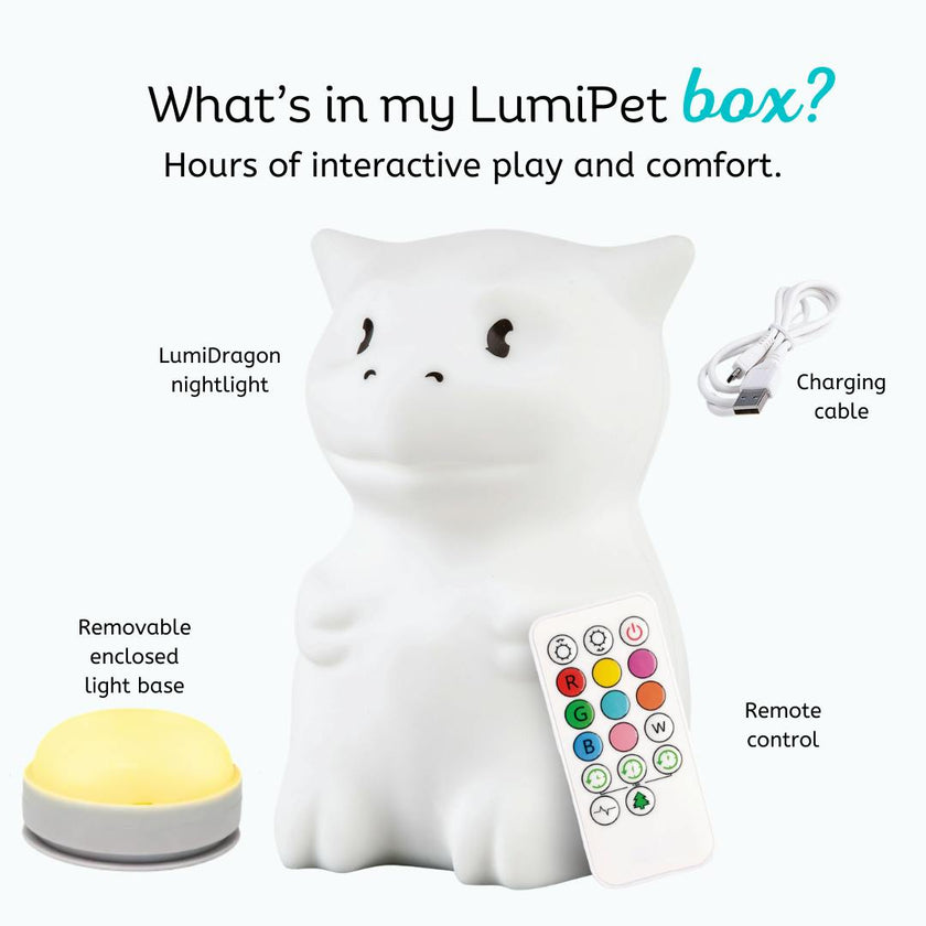 Dragon Night Light for Kids - Silicone Dragon Lamp | LumiPets®