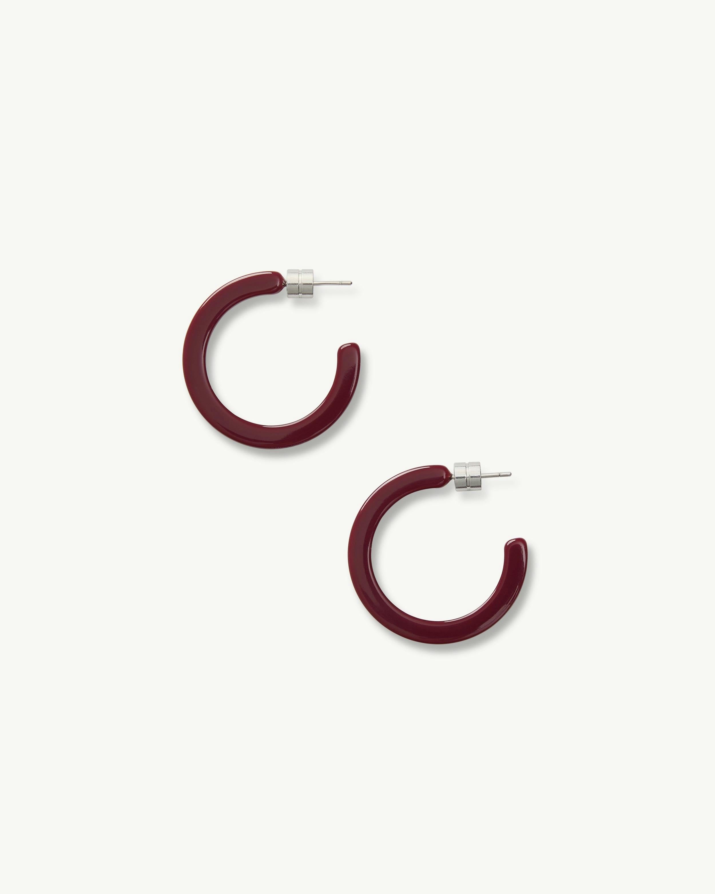 Mini Hoops in Oxblood