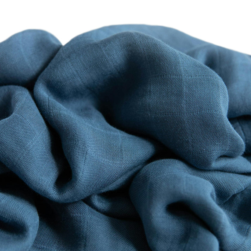 Deluxe Muslin Swaddle Blanket - Blue Dusk