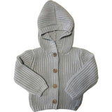 Pima Cotton Knit Waffle Hoody in Oatmeal
