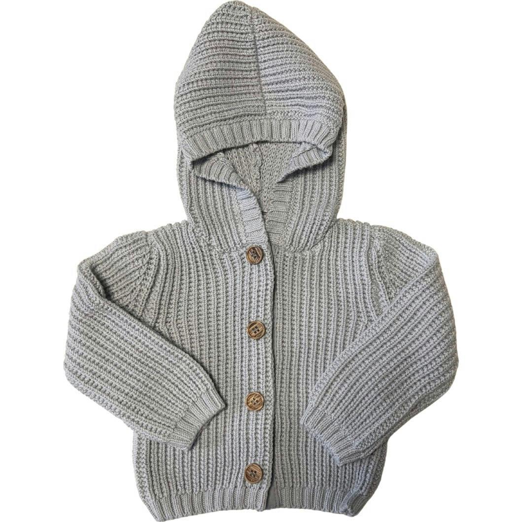 Pima Cotton Knit Waffle Hoody in Oatmeal