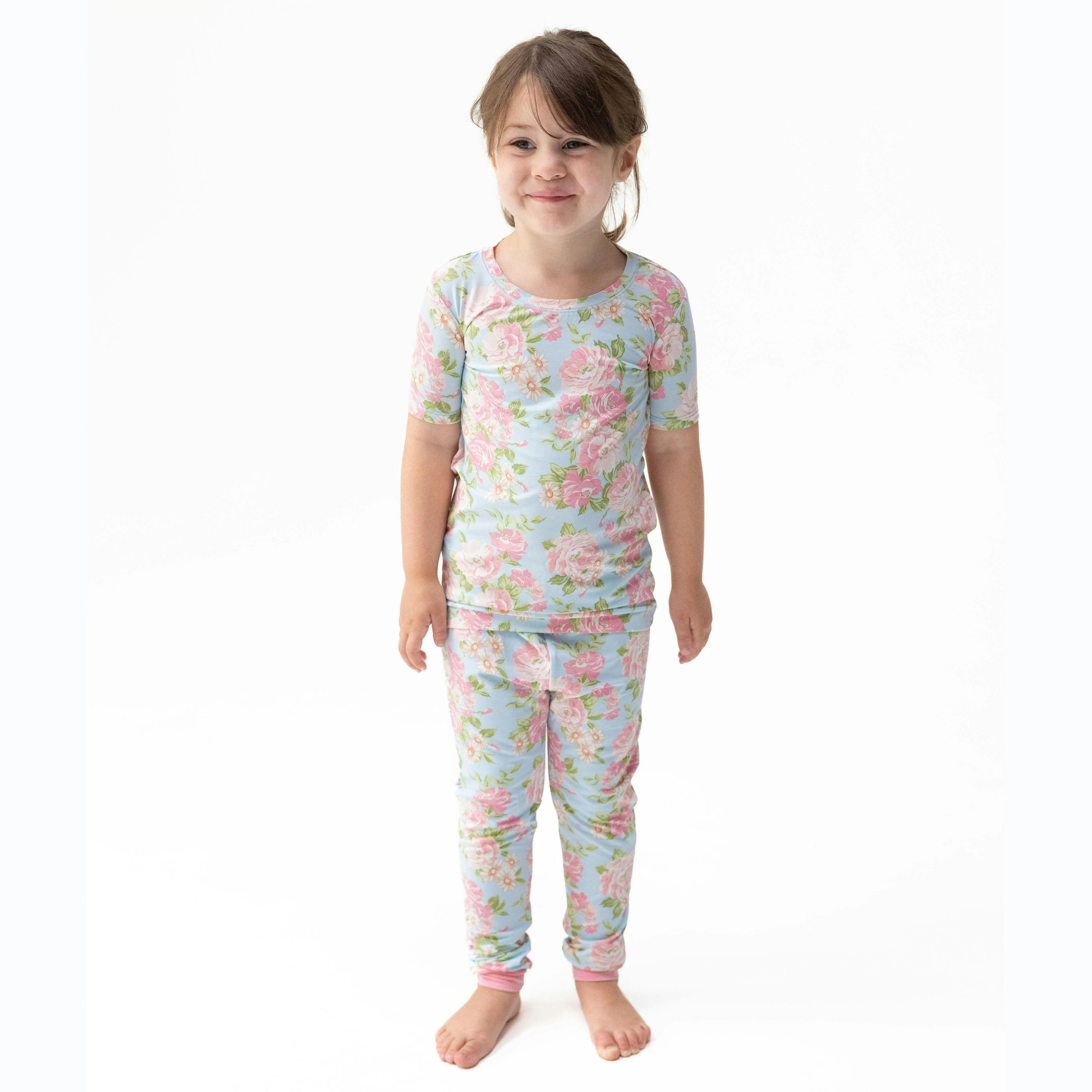 Angeline Floral - Short Sleeve Loungewear Set