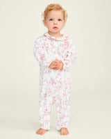 Baby's Twill Madeline Romper in Pink Timeless Toile