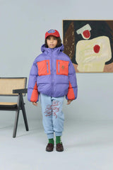 Purple Roadrunner Puffer Jacket