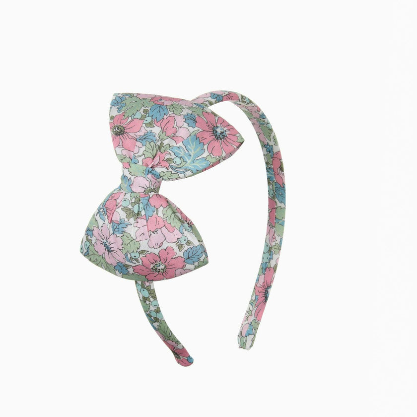 Big Bow Alice Band in Pink Dahlia