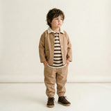 Organic Twill Button Jacket - Taupe