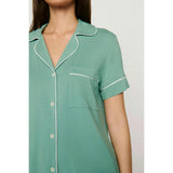 Gisele TENCEL™ Modal Relaxed Short PJ Set, SEAGRASS/WHITE