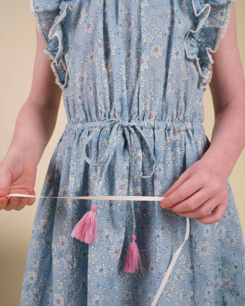 Florence Dress - Tonal Floral Blue print