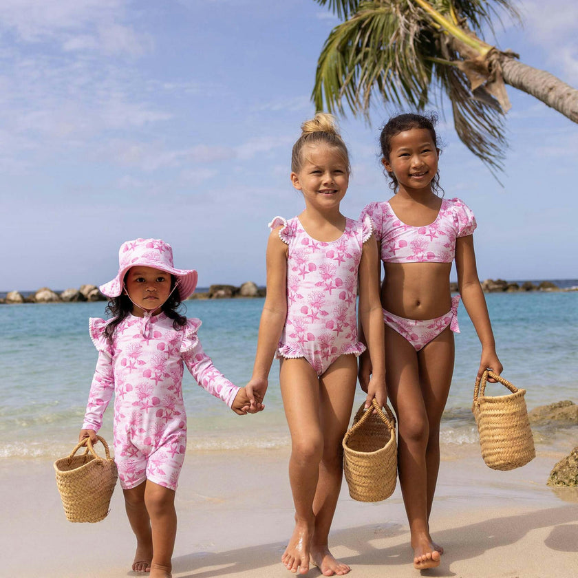 Pink Lagoon Puff Sleeve Bikini
