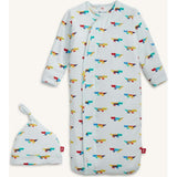 Crocodile Colrpop Bl Modal Magnet Gown + Hat