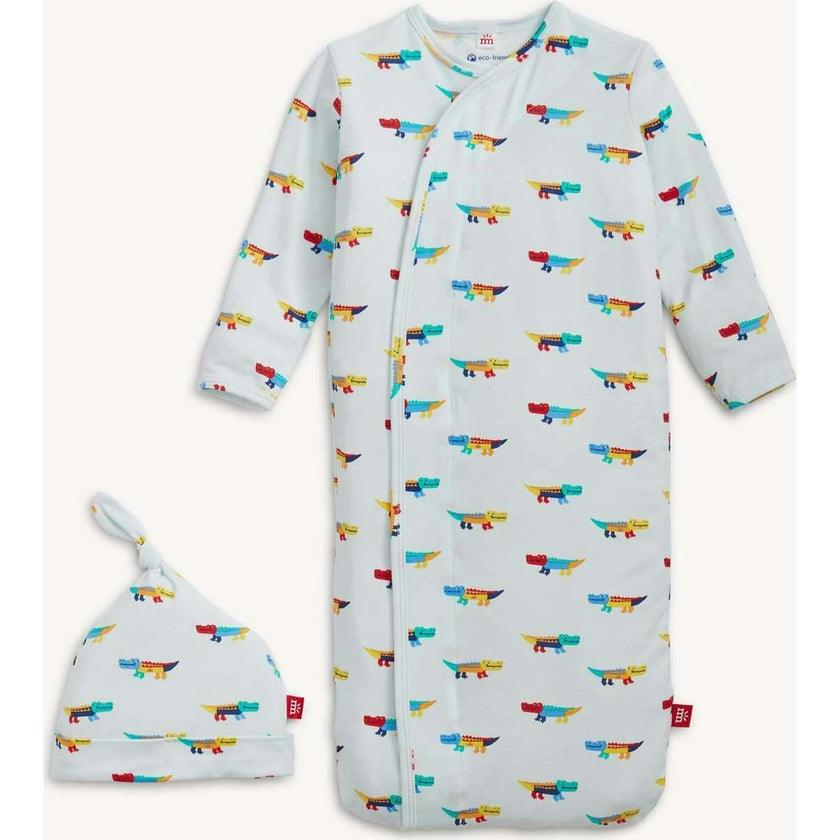 Crocodile Colrpop Bl Modal Magnet Gown + Hat
