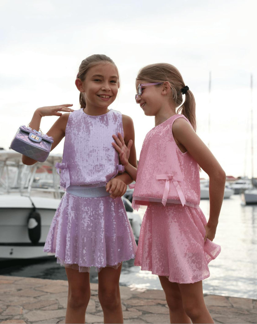 Pastel Sequin Bow Set