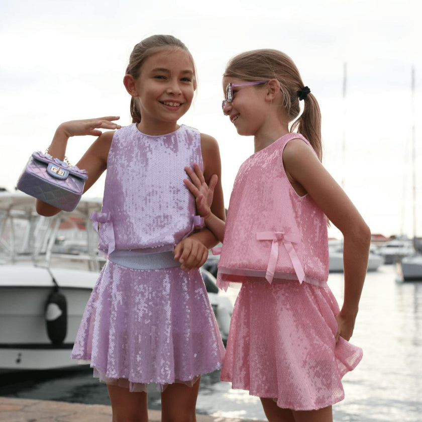 Pastel Sequin Bow Set