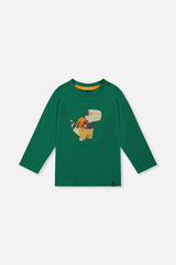 Long Sleeve Organic Cotton T-Shirt Green
