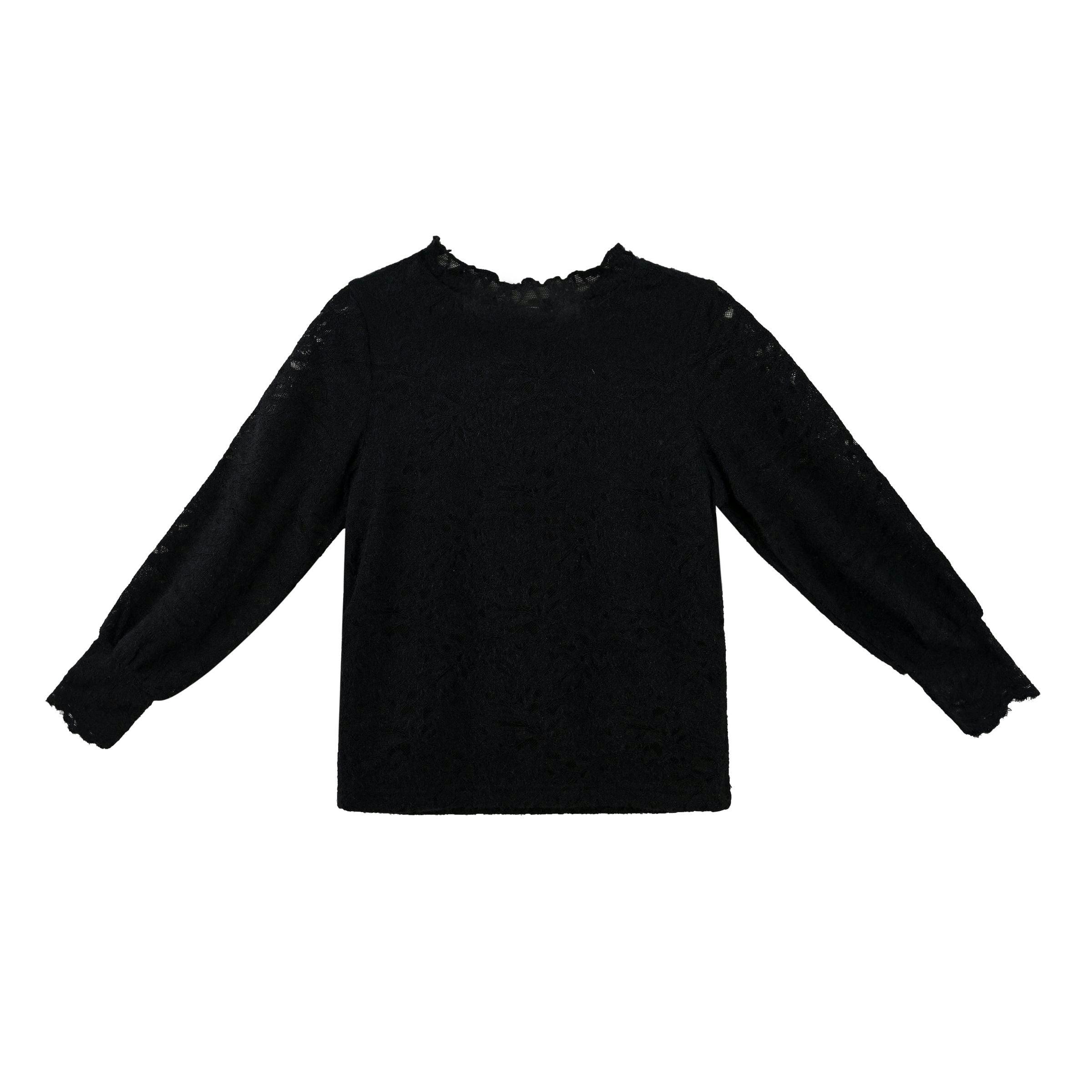 Black Knit Top with Tulle Skirt