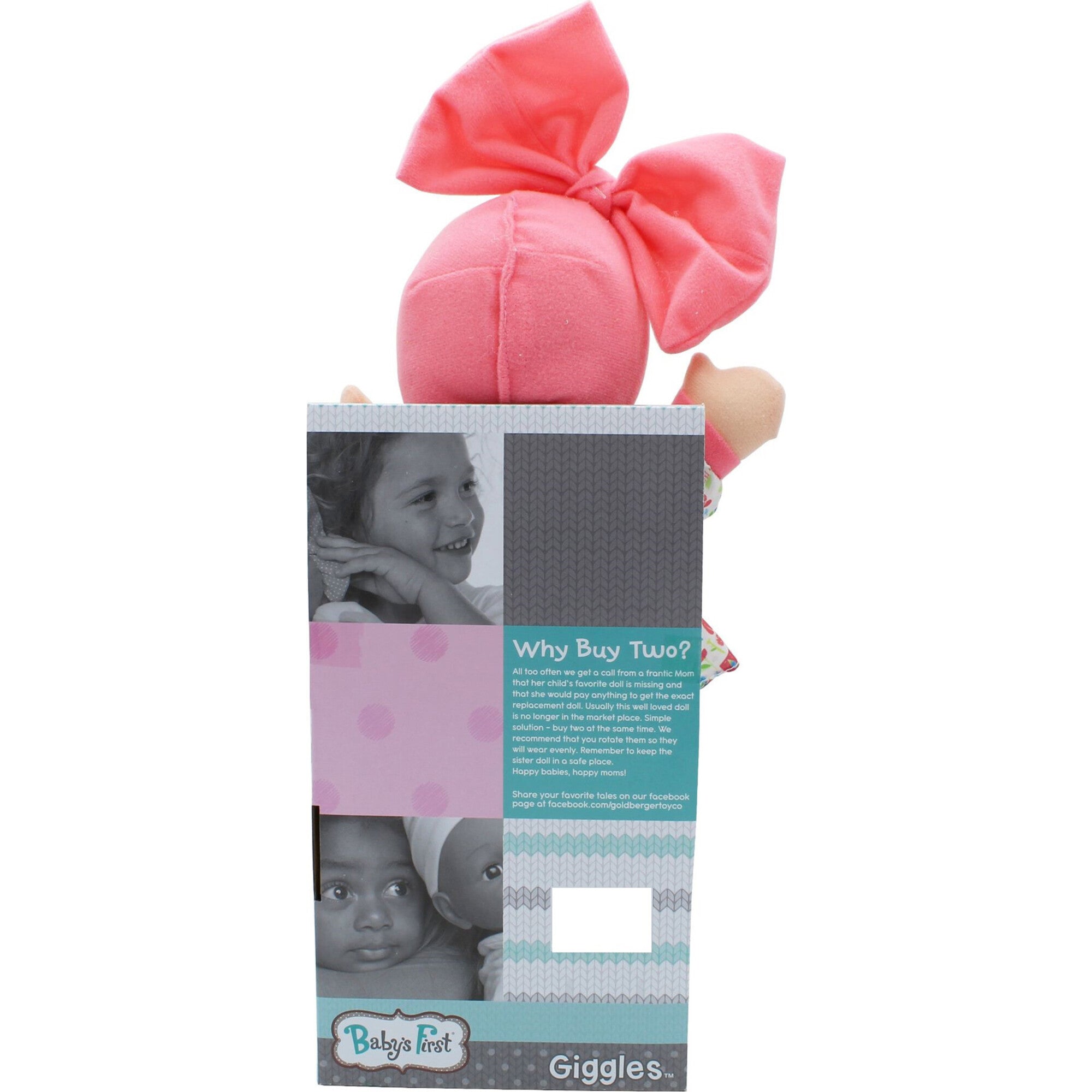 Baby's First Giggles Baby Doll Toy with Floral Top