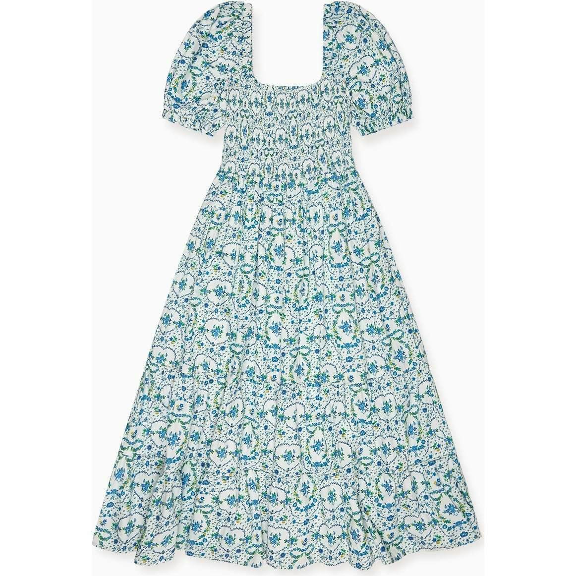 Nicky Hilton x La Coqueta Blue Bow Floral London Women Long Dress