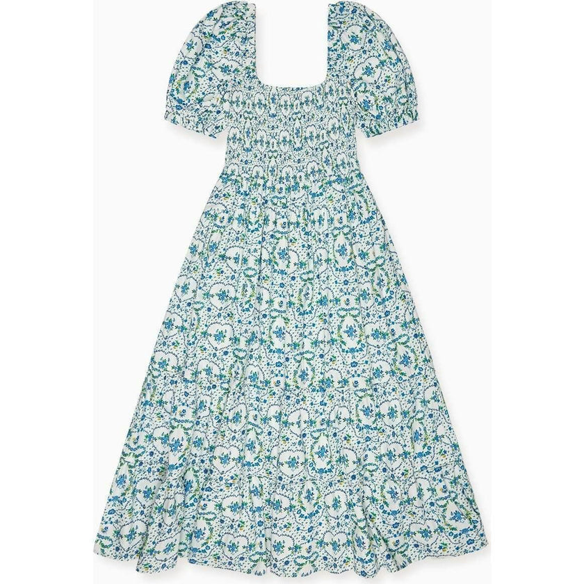 Nicky Hilton x La Coqueta Blue Bow Floral London Women Long Dress