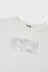 Relaxed Organic Fleece Sweatshirt With SOW print
