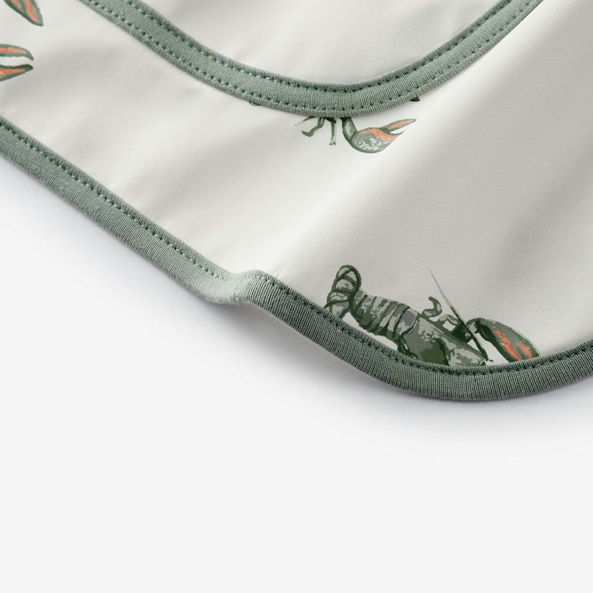 Mint Lobster Long Sleeve Pocket Bib