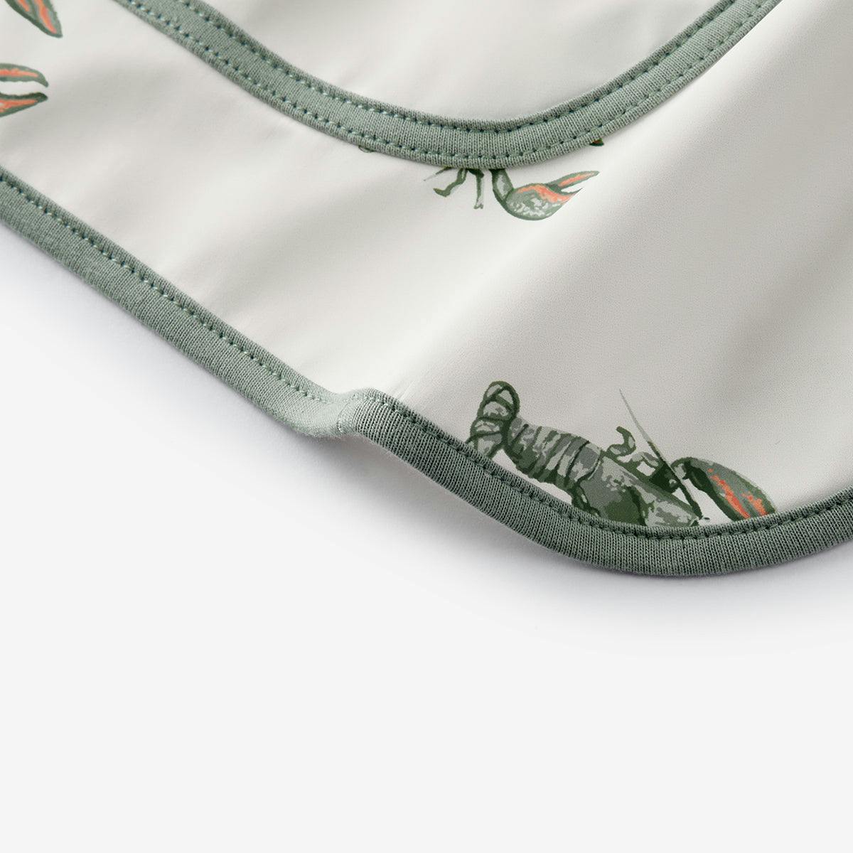Mint Lobster Long Sleeve Pocket Bib