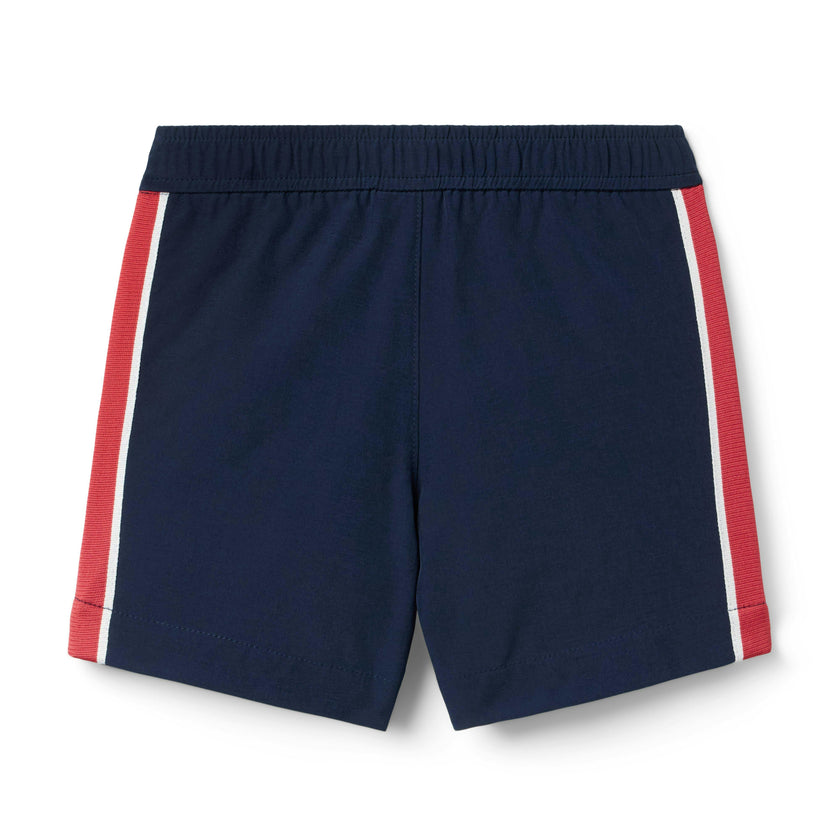 Athletic Stripe Short, navy blue