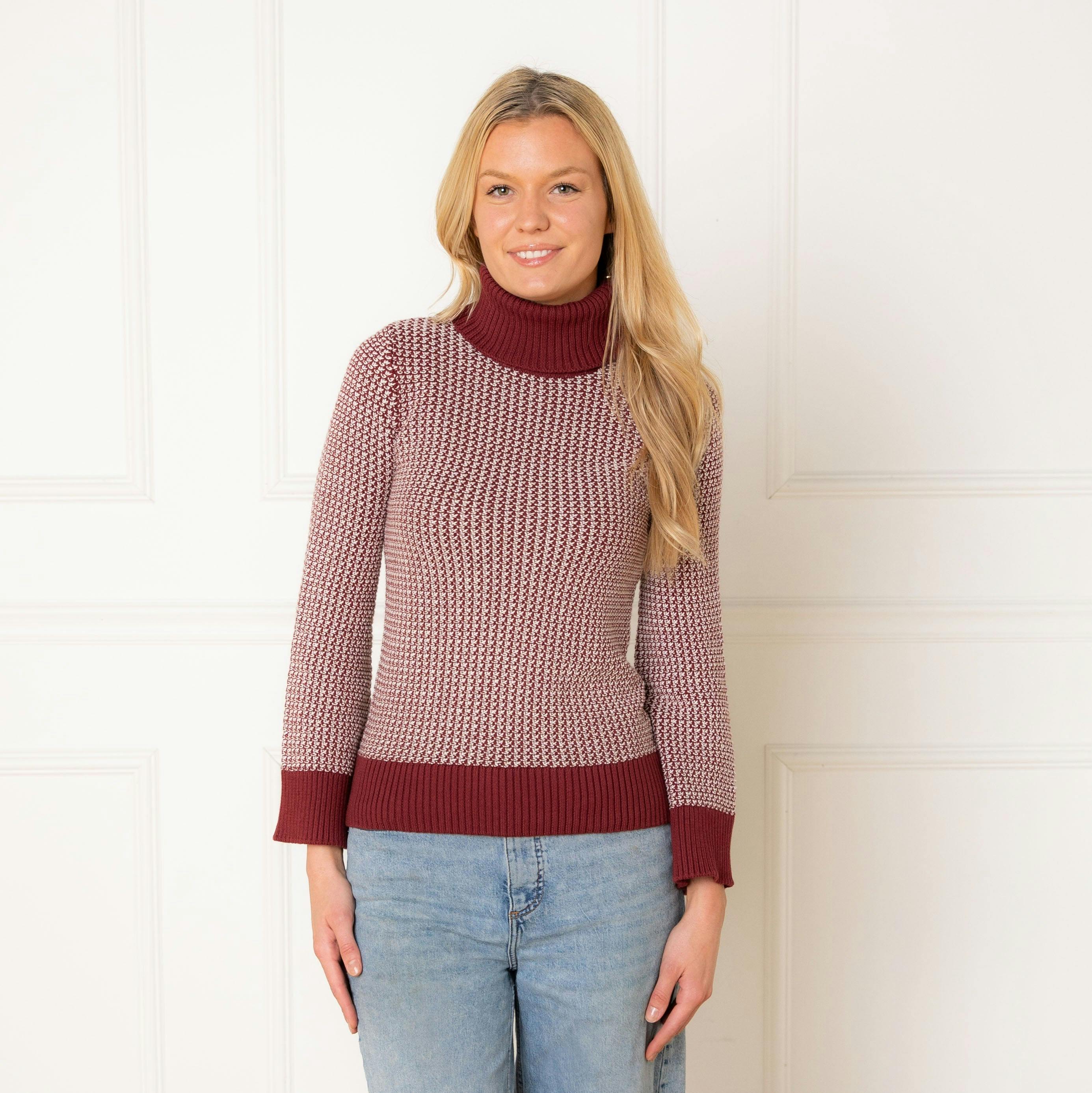 Organic Tweed Turtleneck Sweater