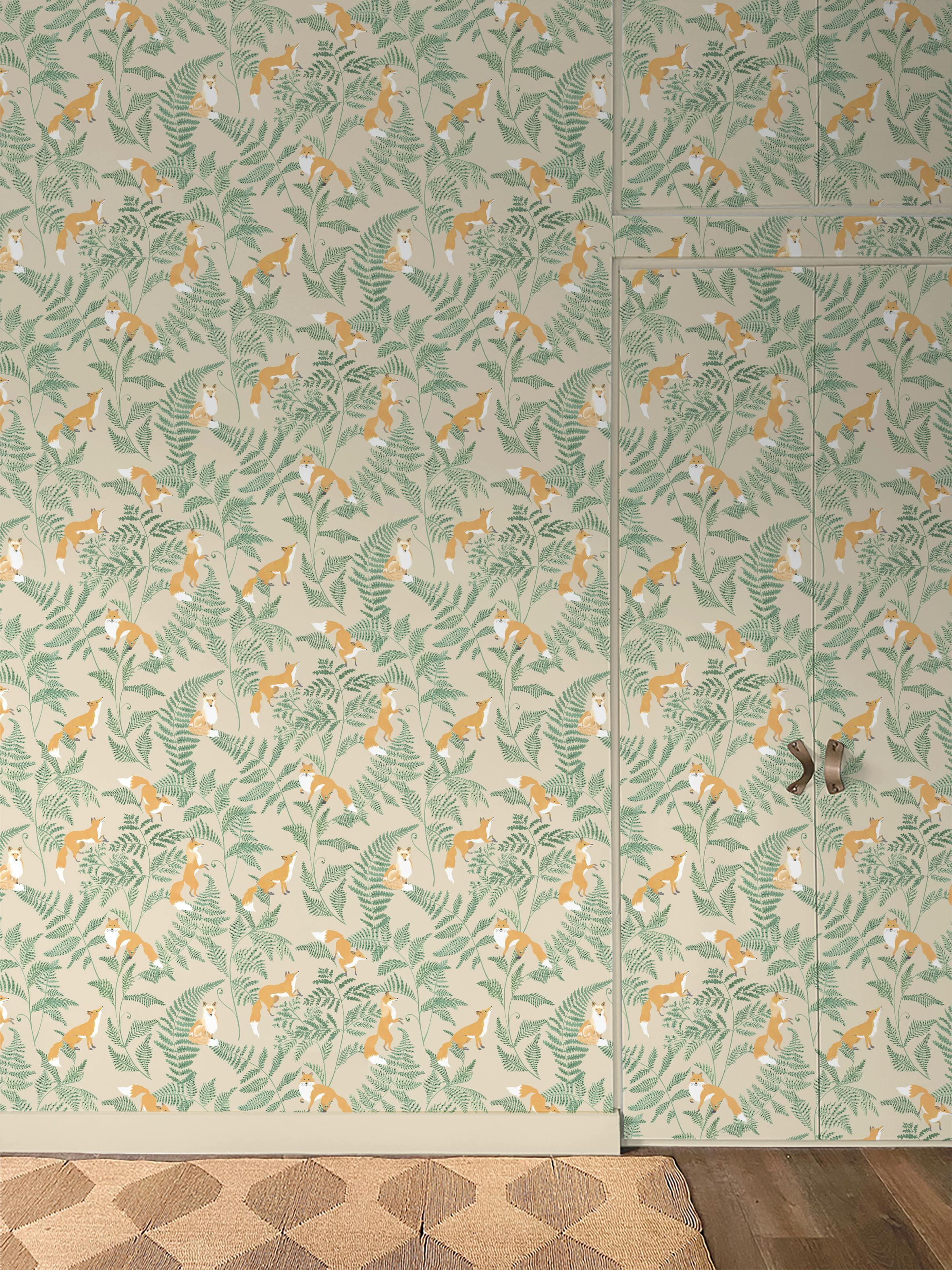 Papier peint KITSUNE coloris Beige