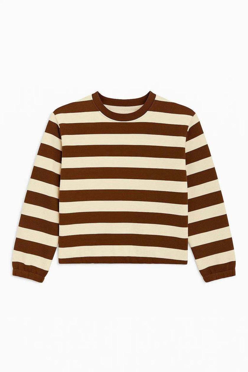 Girls Striped Crew