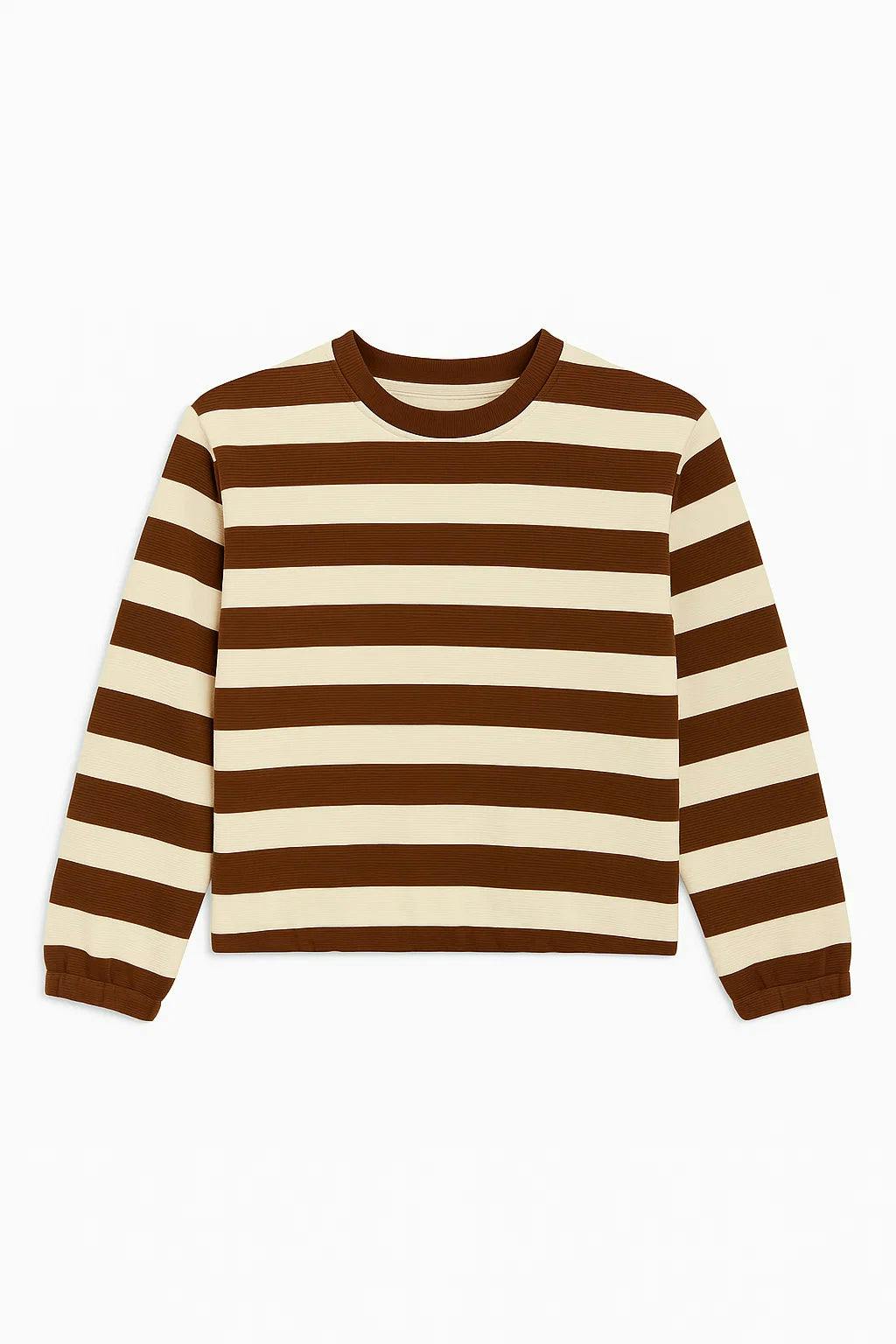 Girls Striped Crew
