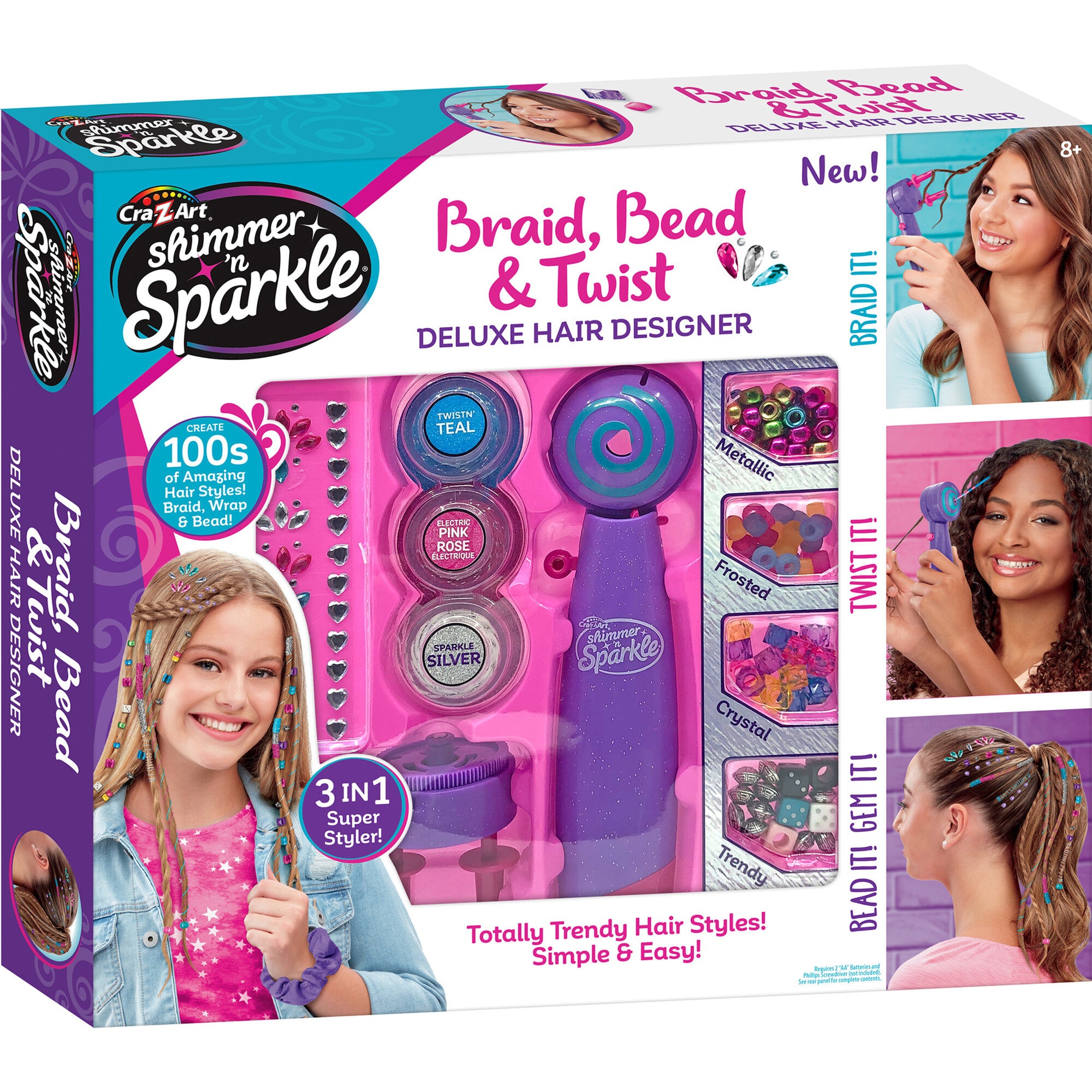 Shimmer ‘n Sparkle: Braid Bead & Twist Deluxe 3-In 1 Hair Tool