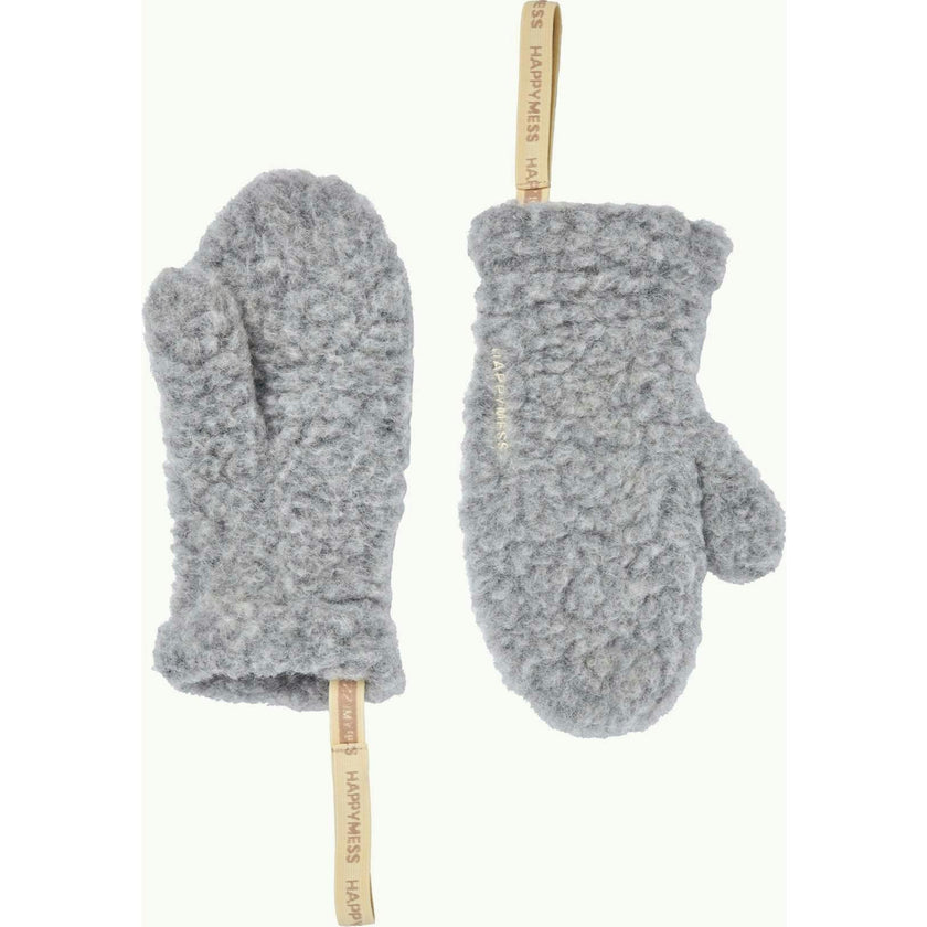 children's merino wool mittens - stone grey 6+
