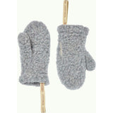 children's merino wool mittens - stone grey 6+