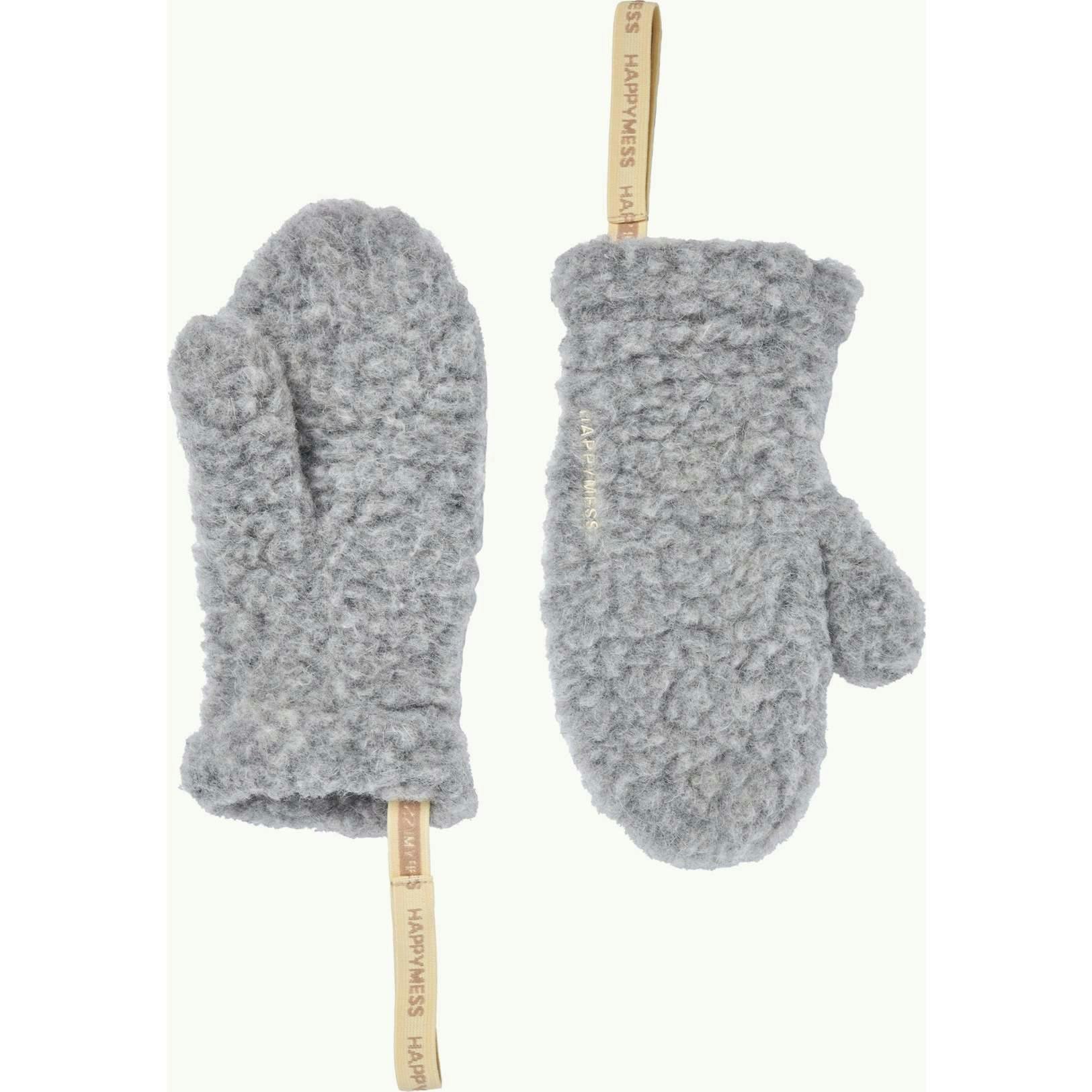 children's merino wool mittens - stone grey 6+