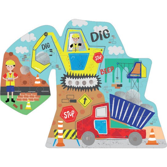 8 Construction 20pc "Digger" Shaped Jigsaw