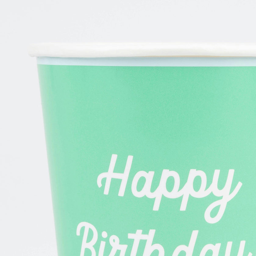 Mixed Happy Birthday Cups
