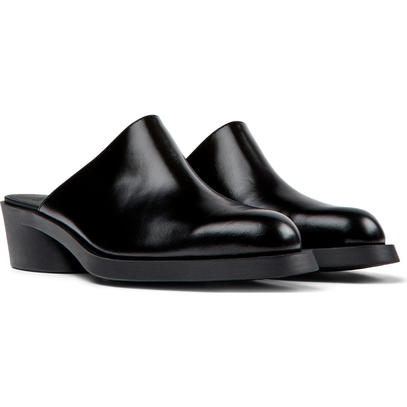 Women's Bonnie Leather Mules, Black