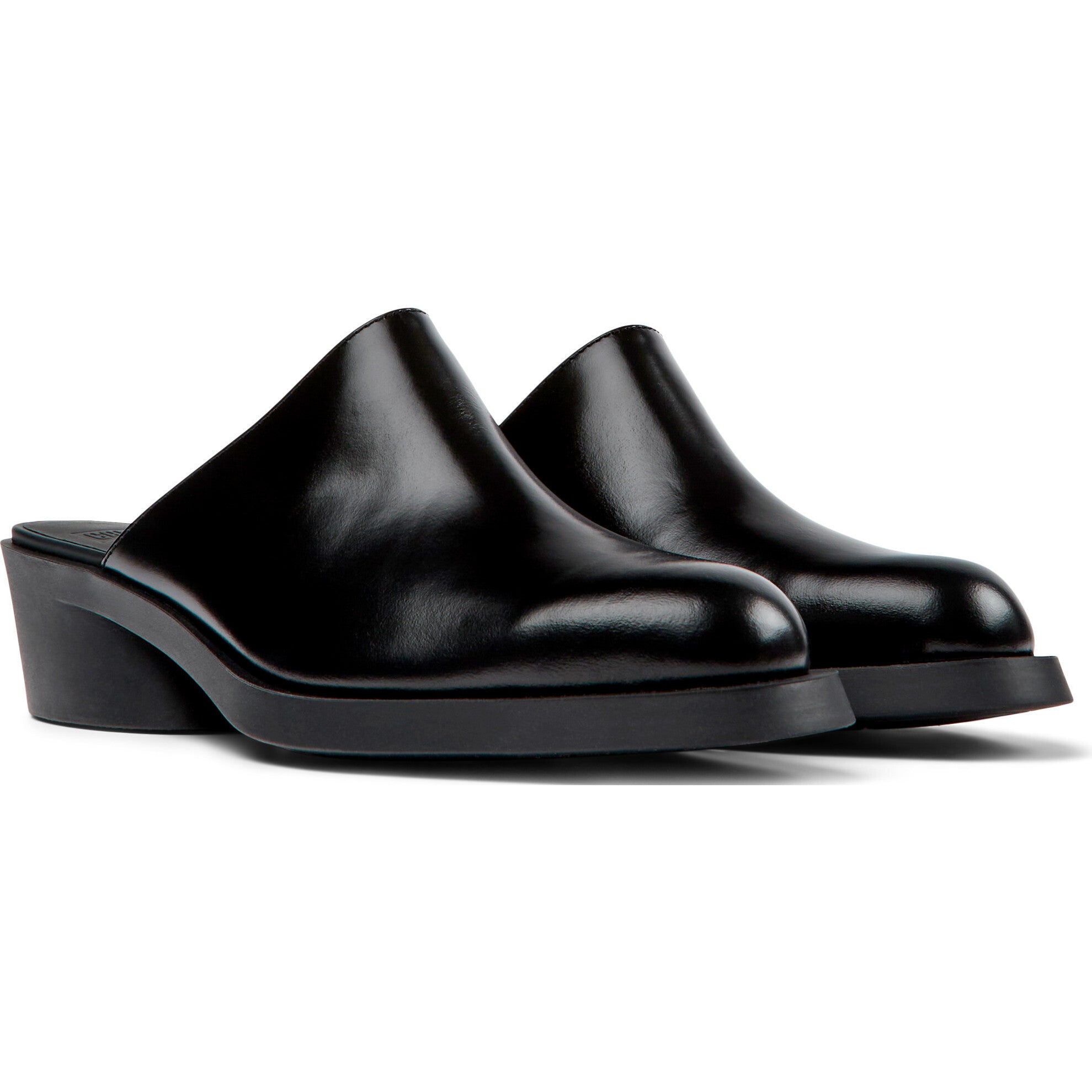 Women's Bonnie Leather Mules, Black