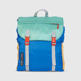 Sleep-N-Pack™ – Big Kid Size | Color Block Camp Collection: Blue Smile Face