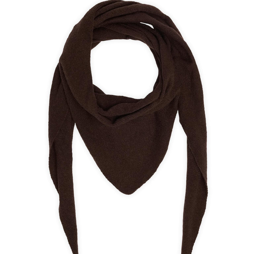 adult wool blend scarf - chocolate brown