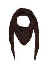 adult wool blend scarf - chocolate brown