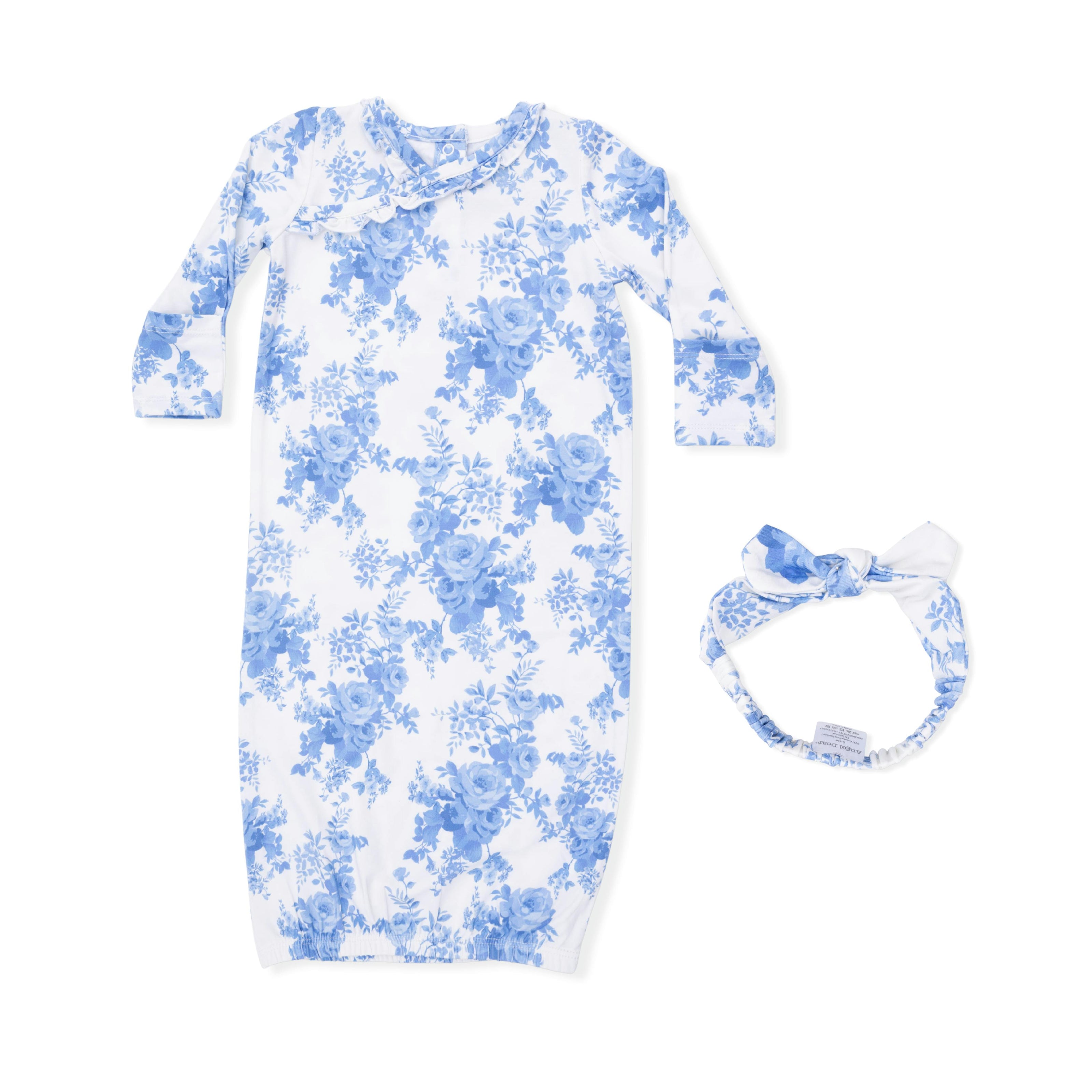 Dream Cottage Floral - Kimono Gown & Knot Headband