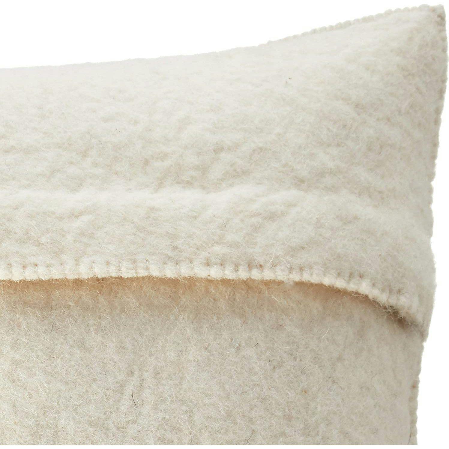 Hand Felted Wool Christmas Pillow, Cream Wreathâ 20