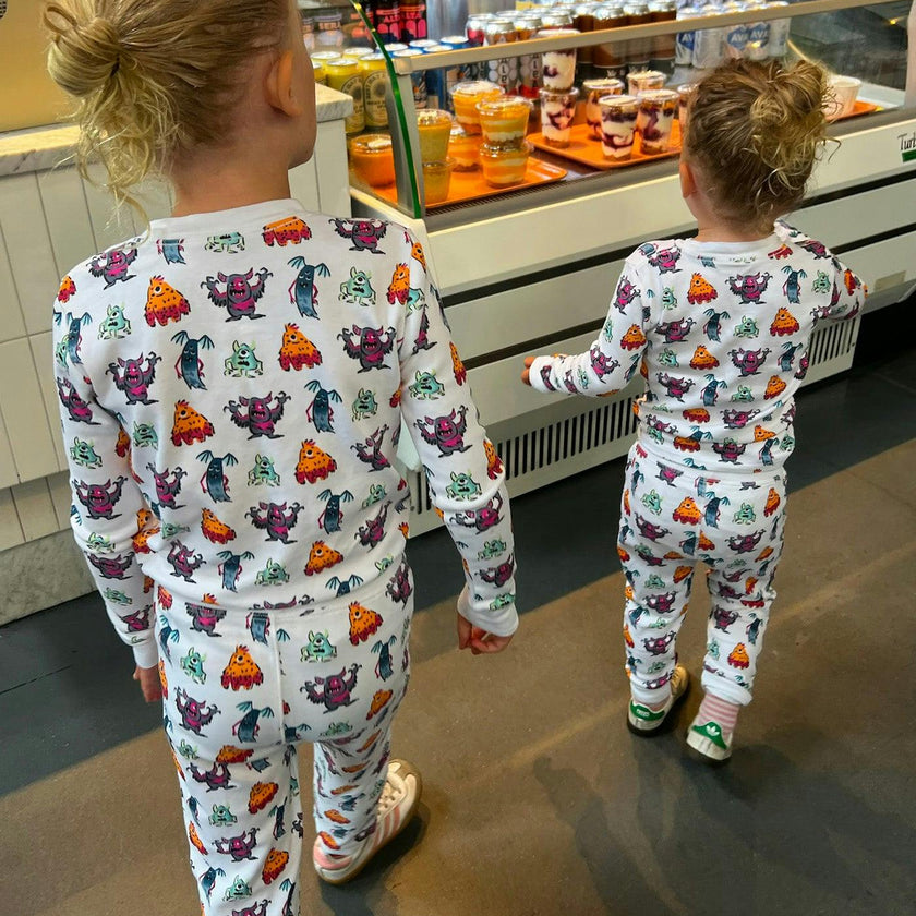 The Organic Long Sleeve Pajama Set [Monster Mash]