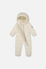 Baby Cloud One Piece Snowsuit Adapted For Car Seats Off White