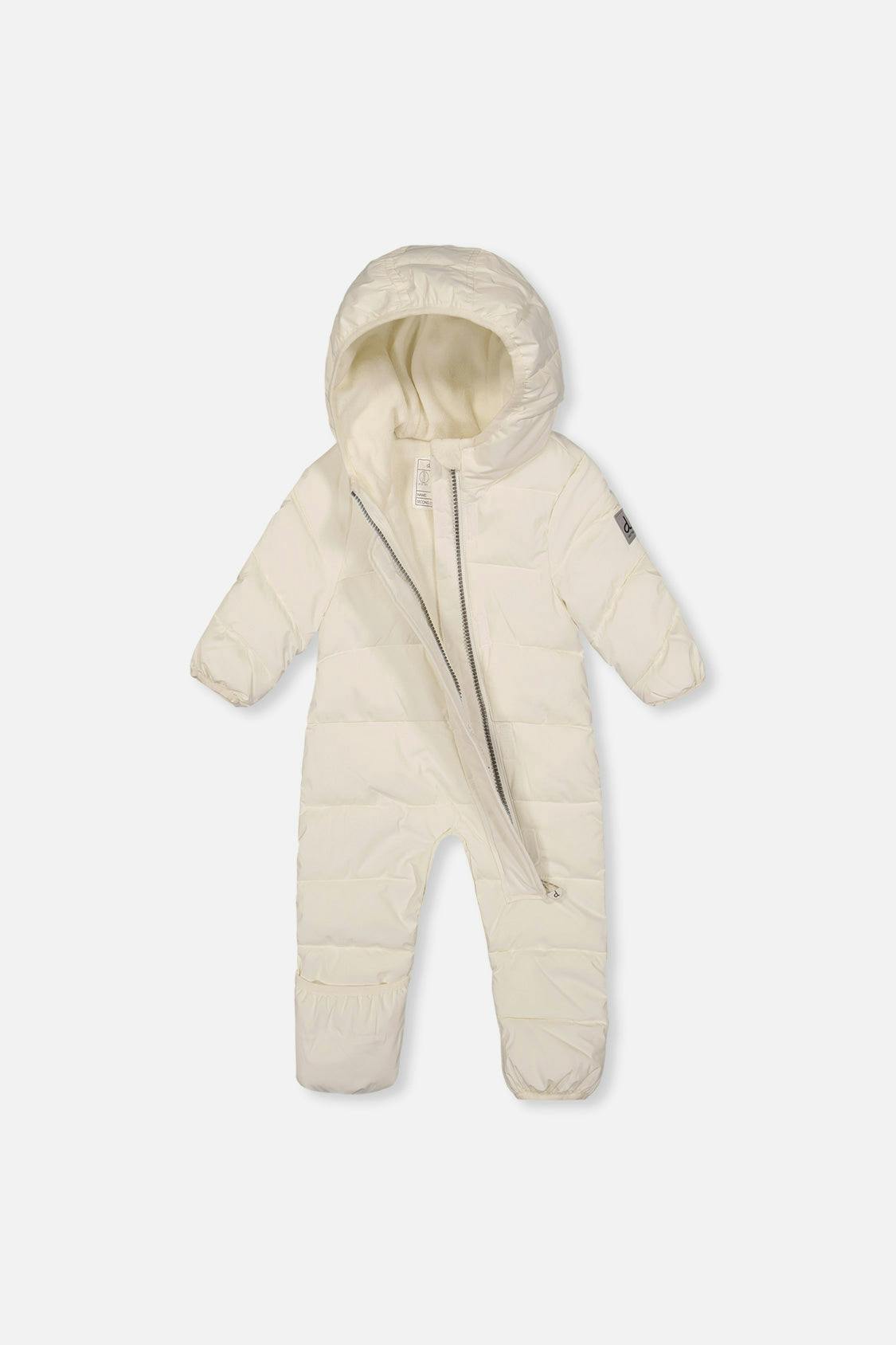 Baby Cloud One Piece Snowsuit Adapted For Car Seats Off White