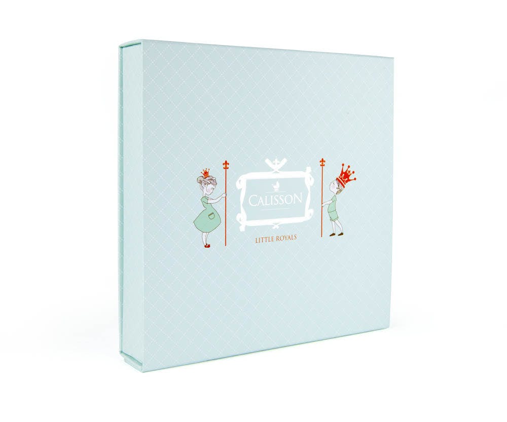 Little Royals Cashmere Crown Plaid - Blue/Beige