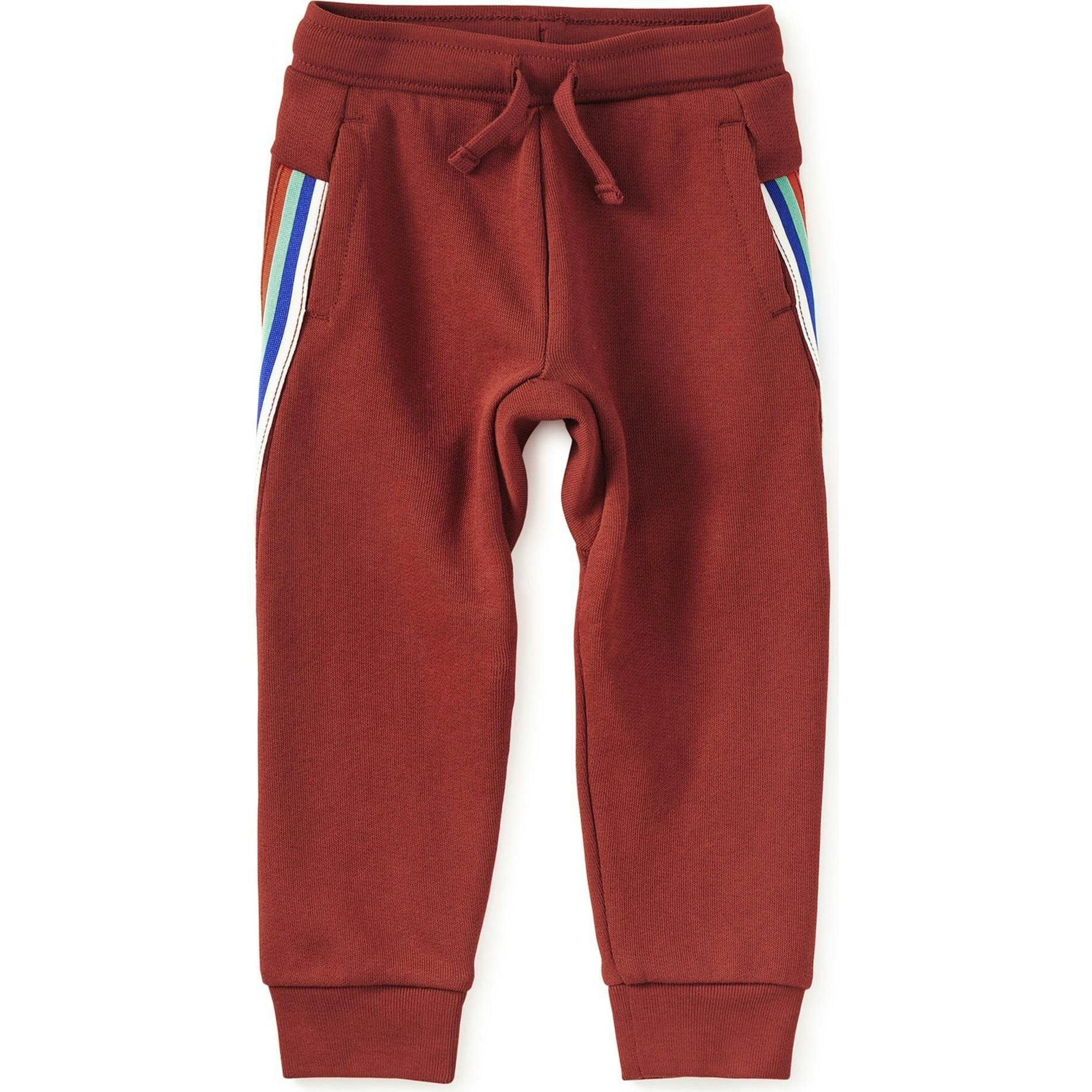Stripe-Out Joggers, Brown